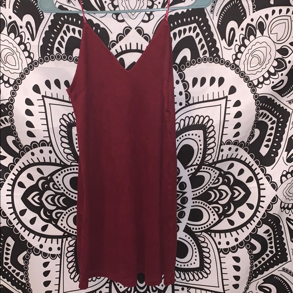Red velvet dress